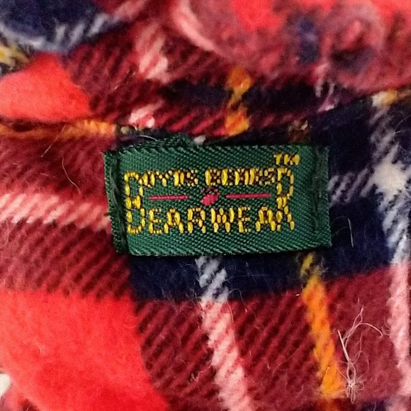Boyds Bear Bianca T Witebred Red Plaid Pajamas and Stocking Cap 8" Plush Bear - Picture 4 of 8